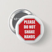 Bitte nicht die Hände schütteln Button (Vorne & Hinten)