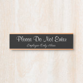 "Bitte nicht eingeben" "Nur Mitarbeiter" Türschild (Vorderseite )