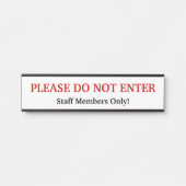 "BITTE NICHT EINTRAGEN"-Türzeichen Türschild (Vorderseite )