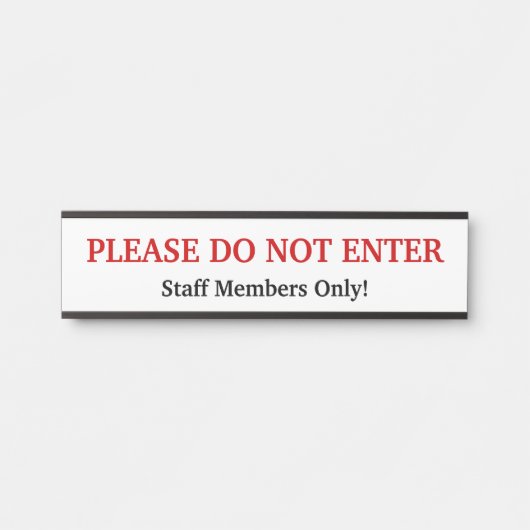 "BITTE NICHT EINTRAGEN"-Türzeichen Türschild (Vorderseite )