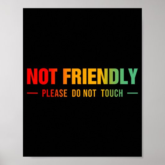 Bitte nicht freundlich anfassen poster (Vorne)