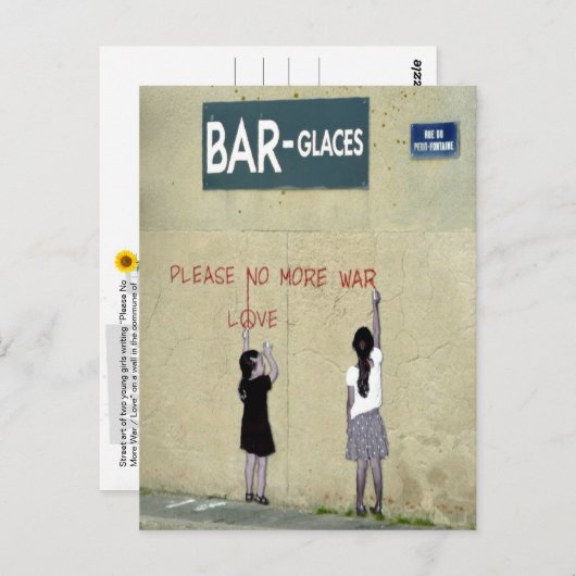 Bitte nicht mehr Krieg/Liebe, Normandie, Frankreic Postkarte (Vorne/Hinten)