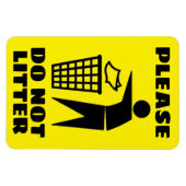 Bitte nicht Schwarz und Gelb nach Maß abgeben Magnet (Horizontal)