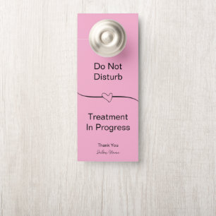 Bitte nicht stören Behandlung läuft Salon Pink Türanhänger