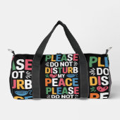 Bitte nicht stören bunt  duffle bag (Vorderseite)