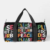 Bitte nicht stören bunt  duffle bag (Rückseite)