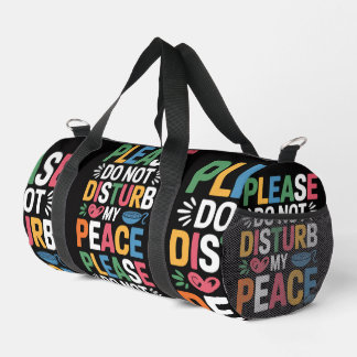 Bitte nicht stören bunt duffle bag