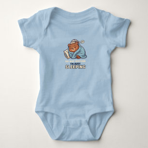 Bitte nicht stören Ich bin beschäftigt mit Schlafe Baby Strampler
