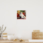 Bitte nicht stören Lustige dicke Katze Poster (Küche)