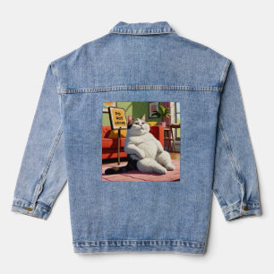 Bitte nicht stören Lustige fette Katze  Jeansjacke