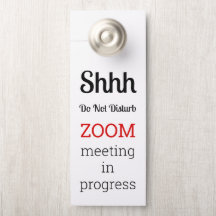 Bitte nicht stören Zoom-Meeting ist im Gange