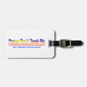 Bitte nicht tun Touch ich Gepäckanhänger (Vorderseite horizontal)