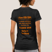 BITTE NICHT TUN TOUCH!! … RSD/CRPS T-Shirt (Rückseite)