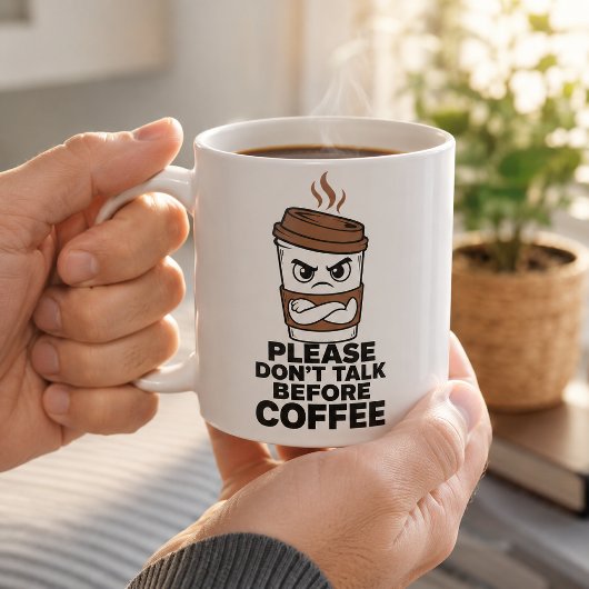 Bitte nicht vor dem Kaffee sprechen Introvertierte Kaffeetasse