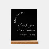 Bitte nimm dir ein Schwarzes Dankeschön für die Ho Acrylschild (Vorderseite)