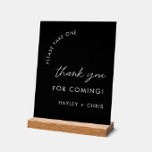 Bitte nimm dir ein Schwarzes Dankeschön für die Ho Acrylschild (Winkel)