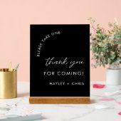 Bitte nimm dir ein Schwarzes Dankeschön für die Ho Acrylschild (Hochzeit)