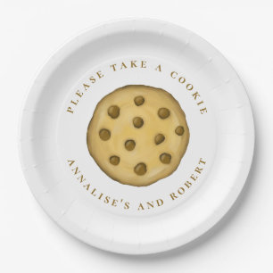 Bitte nimm ein Cookie zur Hochzeit Minimalistisch  Pappteller