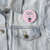 Bitte. Nur für den Fall. Lustiger AI-Pixel-Button Button (Beispiel)