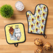 Bitte Ofenhandschuh & Topflappen-Set (Oben Unten)