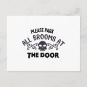 Bitte parken Sie alle Besen an der Tür Postkarte (Vorderseite)