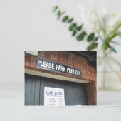 Bitte parken Sie hübsch! Postkarte (Stehend Vorderseite)