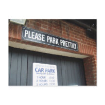 Bitte parken Sie hübsch! Postkarte
