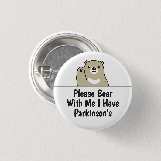 Bitte pass auf, dass ich Parkinson habe Button (Vorne & Hinten)