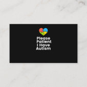 Bitte Patient, ich habe Autismus Shirt Autismus Visitenkarte (Vorderseite)