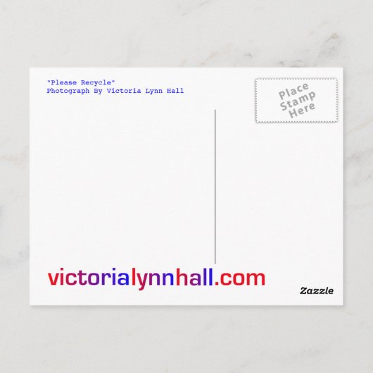 Bitte Postkarte Gerecycelt (Rückseite)