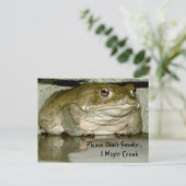 Bitte rauche nicht... ich könnte Croak. Postkarte (Stehend Vorderseite)