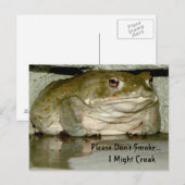 Bitte rauche nicht... ich könnte Croak. Postkarte (Vorne/Hinten)
