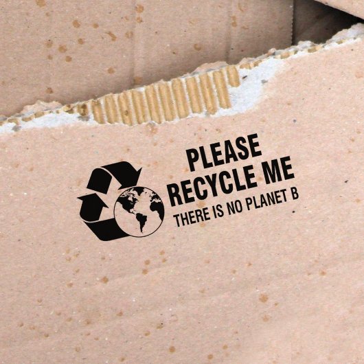 Bitte Recycle mir, es gibt keinen Planeten B, Gummistempel