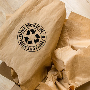 Bitte Recycle mir, es gibt keinen Planeten B, Gummistempel
