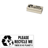 Bitte Recycle mir, es gibt keinen Planeten B, Gummistempel (Stempel)