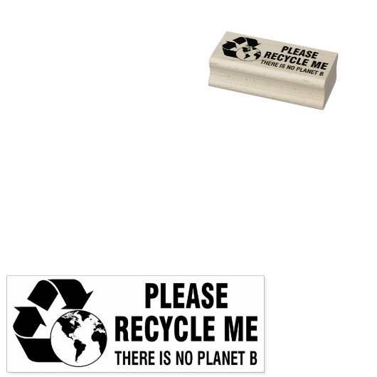 Bitte Recycle mir, es gibt keinen Planeten B, Gummistempel (Stempel)