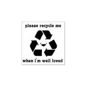 Bitte Recycle mir Niedliche Briefmarke Gummistempel (Prägung)