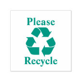 Bitte Recycle mit Recycelnd Symbolplatz Permastempel (Design)