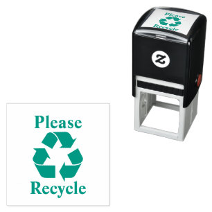 Bitte Recycle mit Recycelnd Symbolplatz Permastempel