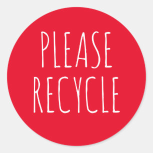 Bitte Recycle "Retten Sie den Planeten grün" Runder Aufkleber