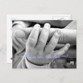 Bitte rett dieses Datum:~!, Bitte rett dies ... Ankündigungspostkarte (Vorne/Hinten)