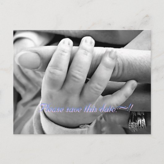 Bitte rett dieses Datum:~!, Bitte rett dies ... Ankündigungspostkarte (Vorderseite)