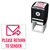 "BITTE RÜCKKEHR AN SENDER" & Umschlag-und-Pfeil Permastempel (Beispiel)