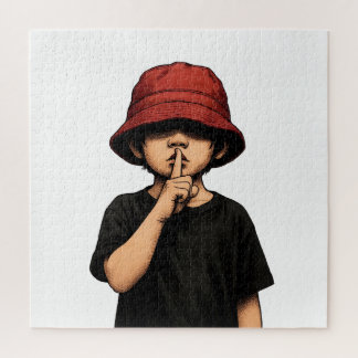 Bitte Ruhe Kinderpuzzle-Spiel. Puzzle