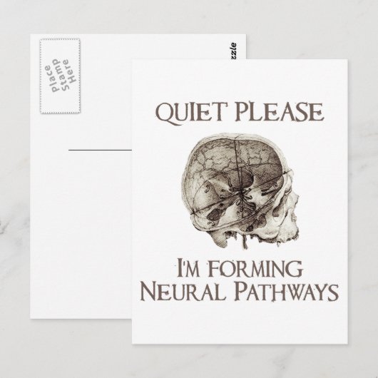 Bitte ruhig: Ich forme neuronale Wege Postkarte (Vorne/Hinten)