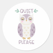 Bitte ruhig runder aufkleber (Vorderseite)