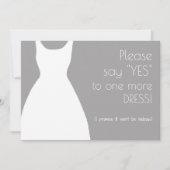 Bitte sagen Sie Ja noch ein Kleid Bridesmaid Vorsc Einladung (Vorderseite)