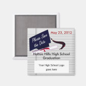 Bitte Save the Date Abschluss Magnet (Vorderseite/Rückseite)