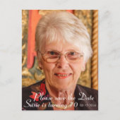 Bitte Save the Date Ankündigungspostkarte (Vorderseite)