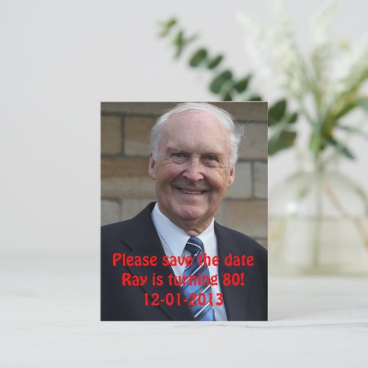 Bitte Save the Date Ankündigungspostkarte (Stehend Vorderseite)